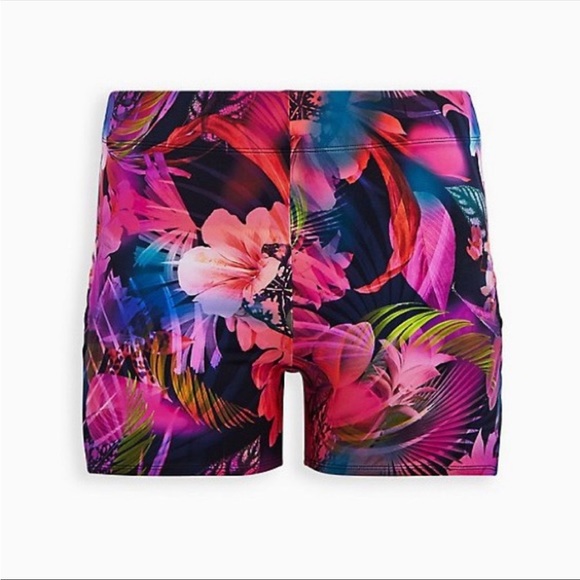 Torrid Falling Leaves tankini with shorts two piece bathing suit set, 1X/0X. - Picture 8 of 14